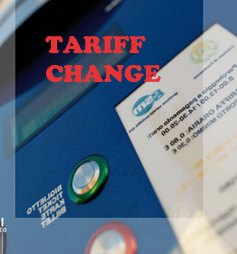 VARIAZIONE TARIFFE dal 15/01/2024